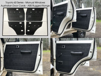 ABS Waterproof Door Cards Fits Toyota Landcruiser FJ60 FJ62 Manual/Electric x4