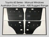 ABS Waterproof Door Cards Fits Toyota Landcruiser FJ60 FJ62 Manual/Electric x4