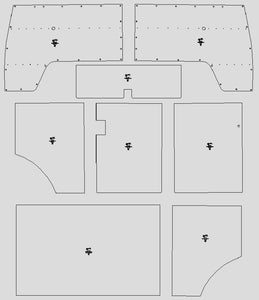 Door Cards Fits Kombi Volkswagen Split Window 1950-67 T1 Full Kit Quality Masonite x8